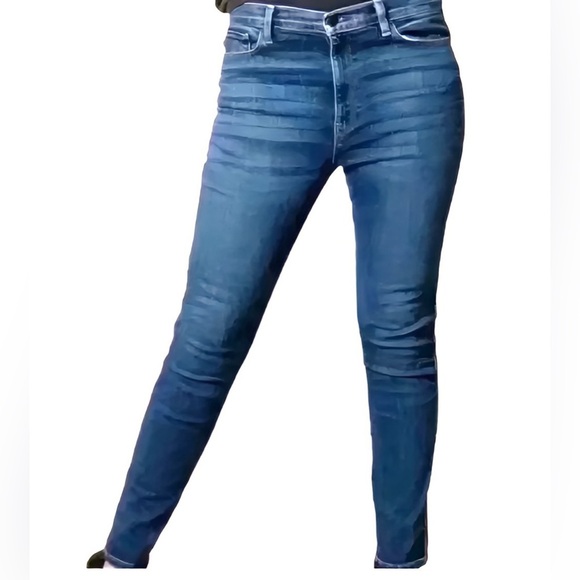 Hudson Barbara High Rise Skinny Jean Sz 30 Ankle with Side Stripe Stretch Denim - Picture 3 of 10